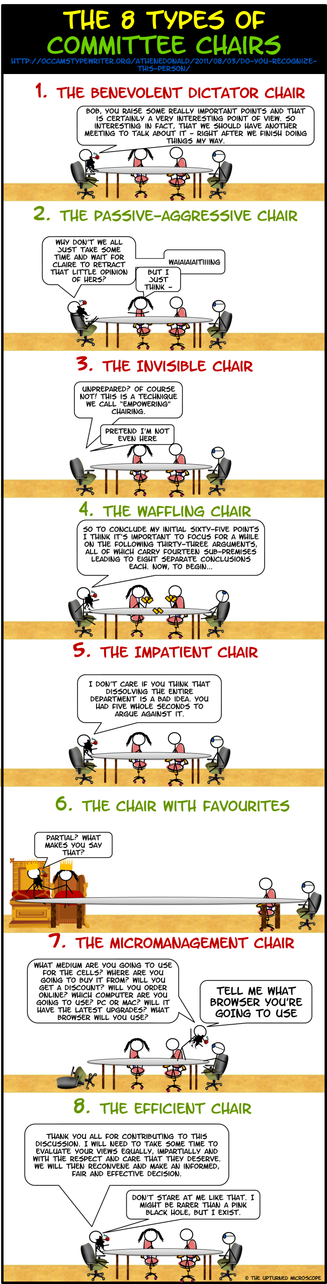 8 types of Committee Chairs - NEW