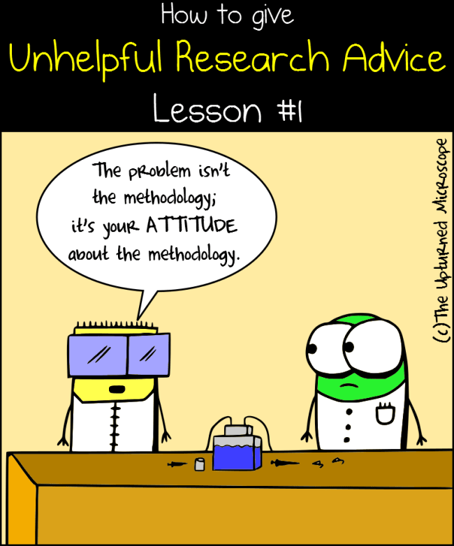 Unhelpful research advice 1