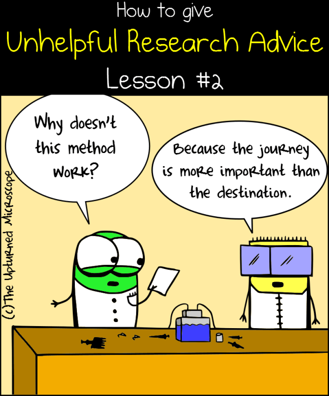 Unhelpful research advice 2