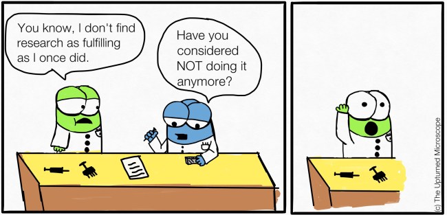 Not doing research anymore